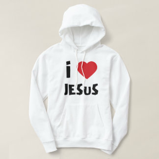 Männer Kapuzenpullover Ich liebe Jesus Hoodie