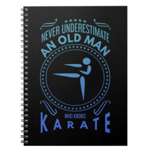 Männer Karate Grafik - Unterschätze niemals einen Notizblock