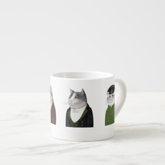 MÄNNER KATZE Espresso Cup Espressotasse (Vorderseite Rechts)