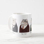 MÄNNER KATZE Weiße Tasse + Text (Vorderseite Links)
