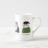 Männer KATZEN Bone China Tasse + Text (Rechts)