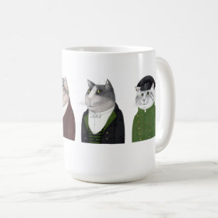 MÄNNER KATZEN Hohe Weiße Tasse