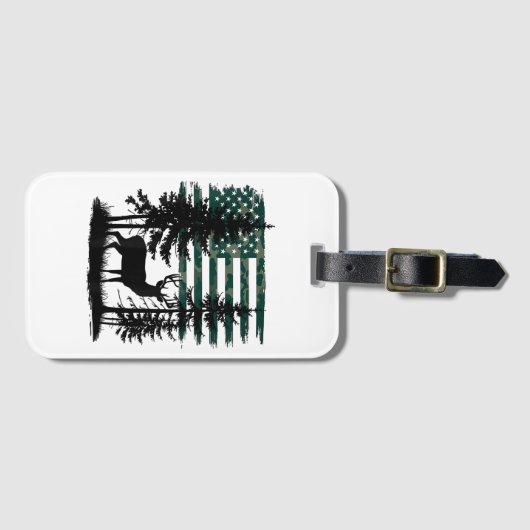 Männer Kinder Jungen Jagd Shirt Hirschjäger Kleink Gepäckanhänger (Vorderseite (Horizontal))