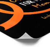 Männer Kinder Orange für meine Mama Leukämie a Poster (Ecke)