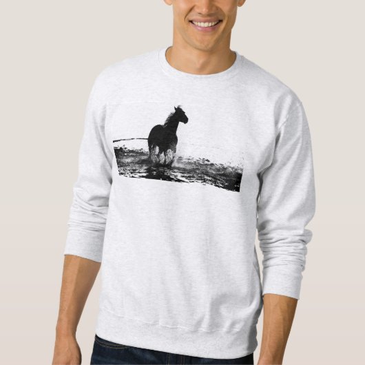 Männer Kleidung Asche Sweatshirt Running Horning D (Vorderseite)