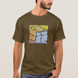 Männer klettern am Sonnenuntergang auf der Klippe T-Shirt