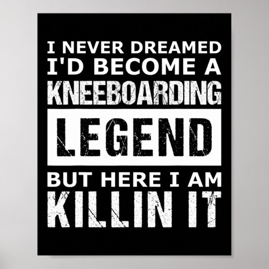Männer Knieboarden Lustig  Poster (Vorne)
