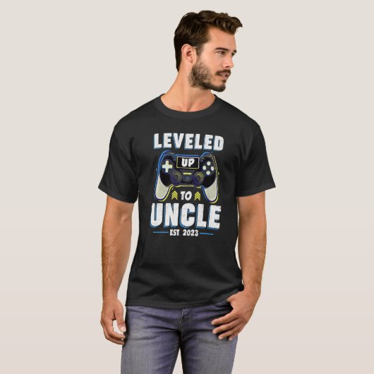 Männer konnten bis zu Onkel EST 2023 Gamepad Game  T-Shirt (Vorne ganz)