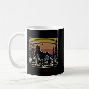 Männer Körper Durch BBQ Vintage Meat Church Grille Kaffeetasse