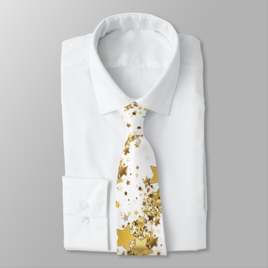 Männer-Krawatte-Gold-Stars Krawatte (Gebunden)