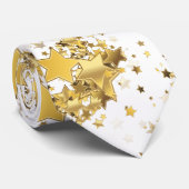 Männer-Krawatte-Gold-Stars Krawatte (Gerollt)