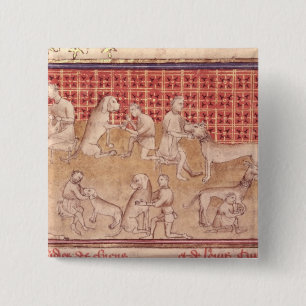 Männer kümmerten sich für Jagdhunde Button