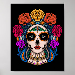 Männer La Catrina Tag der Regierungsbehörde Dia Poster