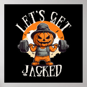 Männer Lasst Uns Aufgepumpt Kürbis Jack-O-Lantern Poster