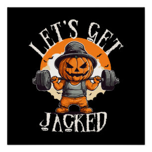 Männer Lasst Uns Loslegen Kürbis Jack-O-Lantern Lu Poster