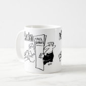 Männer lesen Bücher in einer Bibliothek Kaffeetasse (Vorderseite Links)