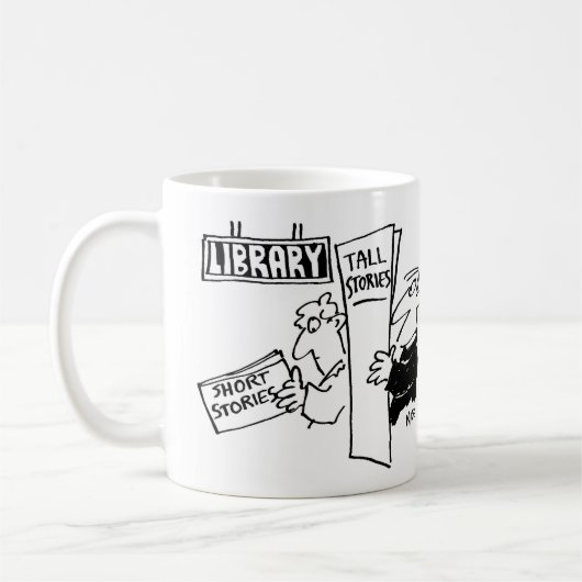 Männer lesen Bücher in einer Bibliothek Kaffeetasse (Links)