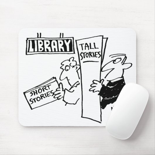 Männer lesen Bücher in einer Bibliothek Mousepad (Mit Mouse)