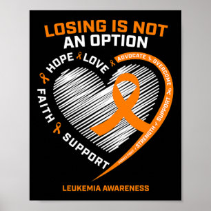 Männer Leukämie Bewusstsein Kämpfen Leukämie Poster