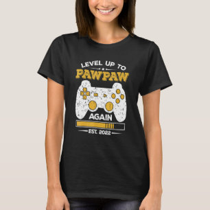 Männer Level Up To Pawpaw Vatertag Neuer Vater T-Shirt