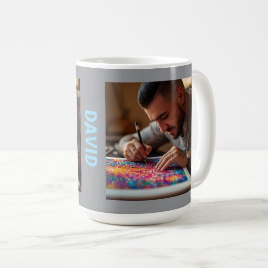 Männer Liebe Diamantkunst auch Kaffeetasse (VorderseiteRechts)