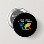 Männer Liebe Welt Button (Vorne & Hinten)