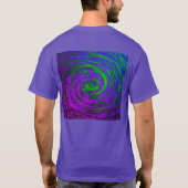 Männer Lila Abstrakte Kunstwirbel T-Shirt (Rückseite)