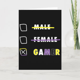 Männer Lustig Nichtbinär Gamer En Karte