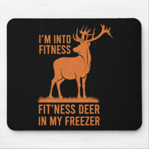 Männer Lustig Vintage Jäger Ich bin in Form Hirsch Mousepad