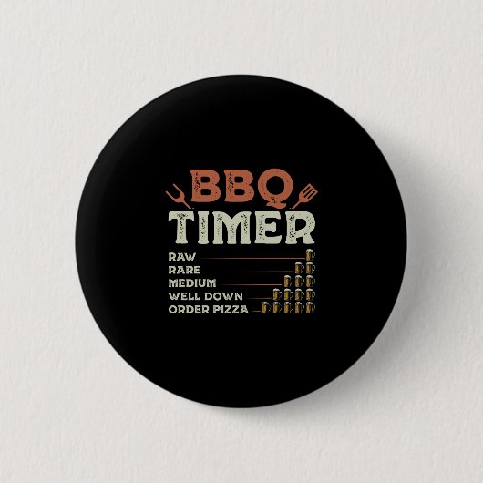 Männer lustiger BBQ-Grill-Chef Grilling-Master Bar Button (Vorderseite)