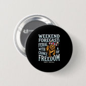 Männer lustiger Grizzly-Bär patriotischer Sommer F Button (Vorne & Hinten)