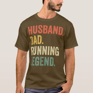 Männer Lustiger Läufer Ehemann Vater Running Legen T-Shirt