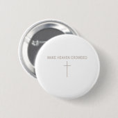 Männer machen Himmelskugel Christlichen Minimalist Button (Vorne & Hinten)