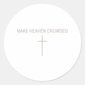 Männer machen Himmelskugel Christlichen Minimalist Runder Aufkleber (Vorderseite)