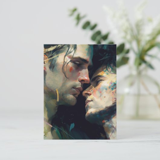 Männer Madin Liebe Postkarte (Stehend Vorderseite)