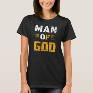 Männer Mann Gottes Vatertag Christlich T-Shirt