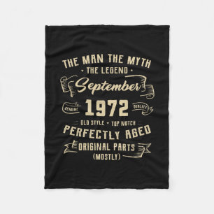 Männer Mann Mythos Legende September 1972 50. Gebu Fleecedecke