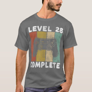 Männer Männer 28. Geburtstag Männer Gaming Level 2 T-Shirt