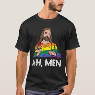 Männer Männer Rainbow Gay Jesus Christlicher LGB T-Shirt