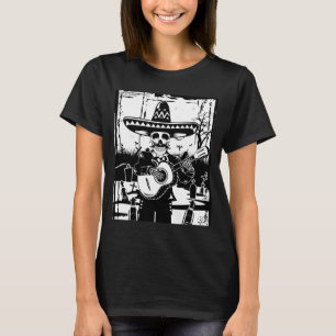 Männer Mariachi Skelett Dia De Los Muertos T-Shirt