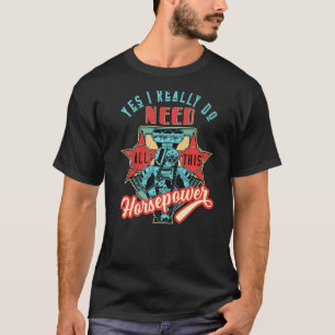 Männer  Mehr PS Kompressor-Motor Getriebeköpfe T-Shirt