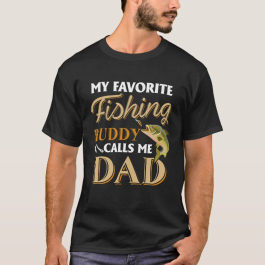Männer mein Lieblingsfischbuddy nennt mich Vater F T-Shirt (Vorderseite)