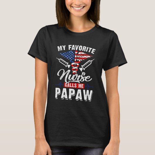 Männer Meine Lieblingsschwester nennt mich Papaw P T-Shirt (Vorderseite)