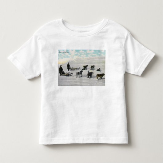 Männer mit "Artic schneller Post" Dogsled Kleinkind T-shirt (Vorderseite)