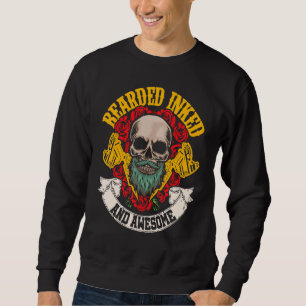 Männer mit Bart und Phantastischer Tattooot-Vater Sweatshirt