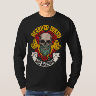 Männer mit Bart und Phantastischer Tattooot-Vater T-Shirt