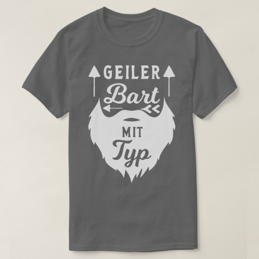 Männer mit Bartbildung mit Sprichwort T-Shirt (Design vorne)
