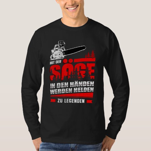 Männer mit der Säge in den Händen werden Helden Le T-Shirt (Vorderseite)