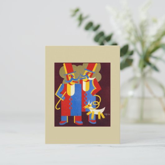 Männer mit Mustaches von Depero Postkarte (Stehend Vorderseite)