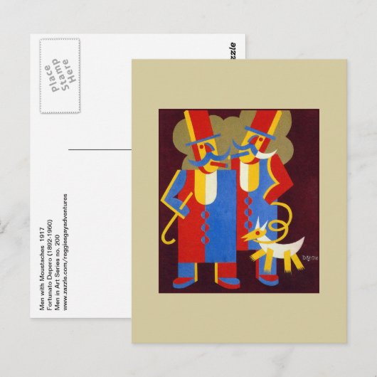 Männer mit Mustaches von Depero Postkarte (Vorne/Hinten)